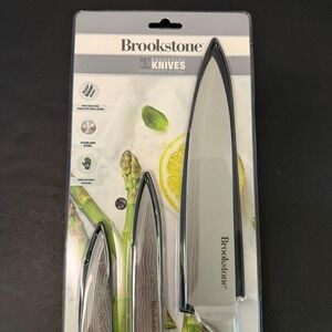 Brookstone 3 Piece Essential Knife Set Damascus Style Stainless Steel 13BS2000DS